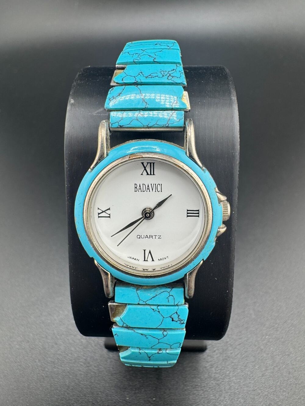 Badavici Turquoise Stone Link Watch Southwestern Style